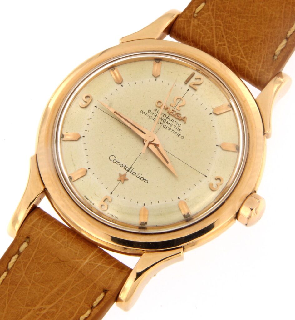 Orologio Omega Constellation Pie-Pan in oro con quadrante bombato