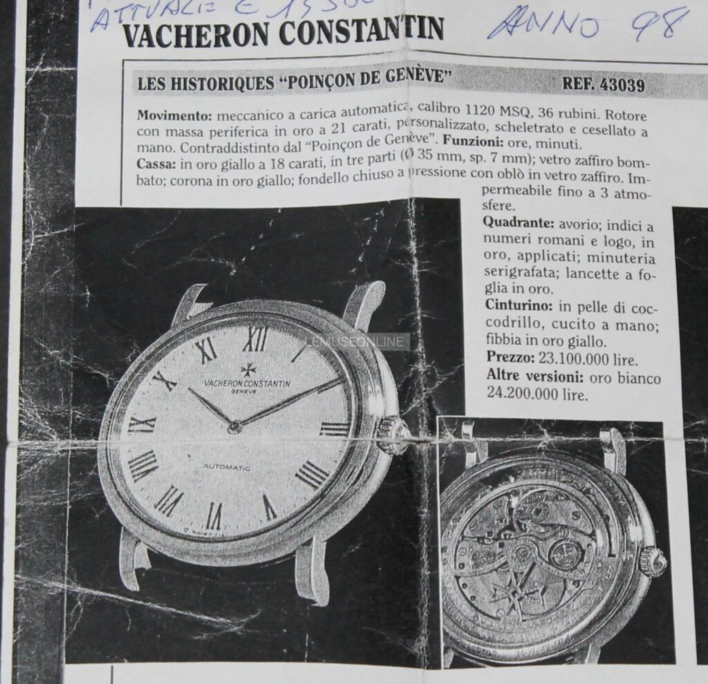 Vacheron Constantin Les Historiques